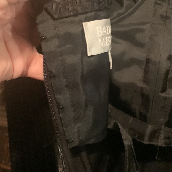 Closet CLEANOUT sale Badgley Mischka strapless pleated dress. Sz 6 - Picture 9 of 11